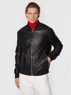 Kurtki męskie - Hugo Kurtka skórzana Lenno 50481934 Czarny Slim Fit - miniaturka - grafika 1