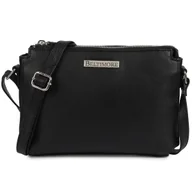 Torebki damskie - Torebka damska skórzana listonoszka mała premium czarna klasyczna Beltimore - miniaturka - grafika 1