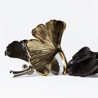 Meble modułowe i akcesoria - Gałka do mebli - duży liść miłorzębu 86x82mm kolor złoty - miniaturka - grafika 1