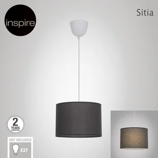 Lampa wisząca Sitia 28 cm szara E27 Inspire - Lampy sufitowe - miniaturka - grafika 1