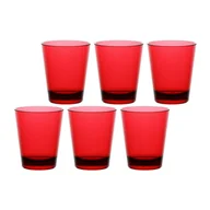 Szklanki - ROSE&TULIPANI FIABA Zestaw 6 akrylowych szklanek 440 ml, czerwony - miniaturka - grafika 1