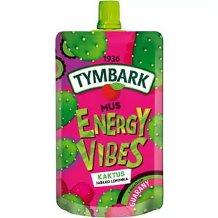 Tymbark Mus Energy Vibes kaktus jabłko limonka XXL z guaraną 200 g - Desery dla dzieci - miniaturka - grafika 1