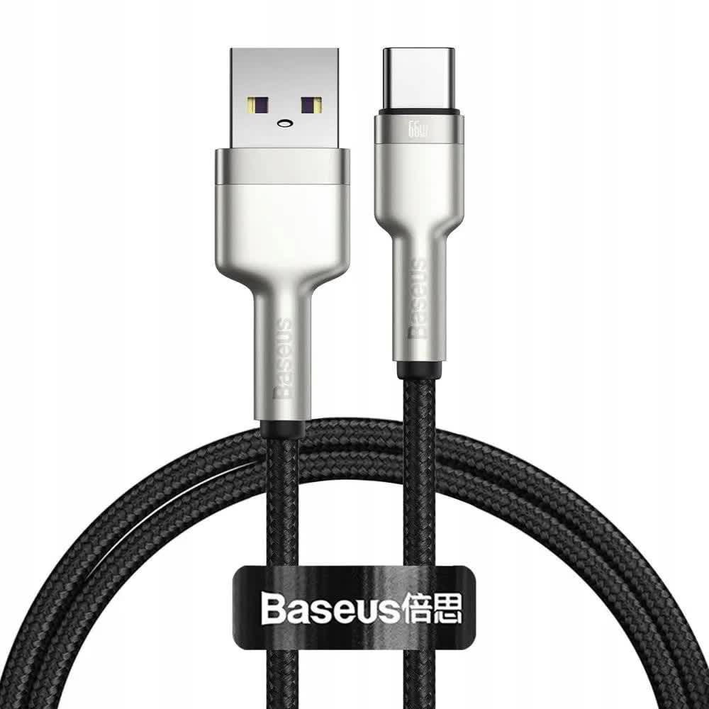KABEL USB Baseus USB-A do USB-C Do Ładowania Telefonu Quick 6A 1m CZARNY