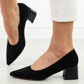 Czółenka - Czarne czółenka damskie na obcasie Vinceza 66736 - miniaturka - grafika 1