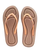 Klapki i japonki damskie - Japonki plażowe na lato damskie 4F 4FMM00FFLIF020A-82S Brązowy - miniaturka - grafika 1