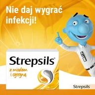 Przeziębienie i grypa - reckitt benckiser (poland) s.a reckitt benckiser poland) s.a Strepsils z miodem i cytryną na ból gardła 24 tabletki - miniaturka - grafika 1