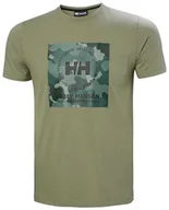 Koszulki męskie - Helly Hansen Męska koszulka z grafiką Core - zielona, 2XL - miniaturka - grafika 1