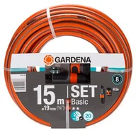 Węże ogrodowe i zraszacze - Wąż ogrodowy z akcesoriami BASIC 3/4" 15 m Gardena - miniaturka - grafika 1