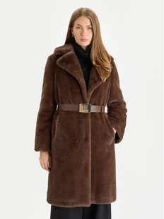 Gaudi Futro 521FD39003 Brązowy Regular Fit - Płaszcze damskie - miniaturka - grafika 1