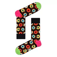 Skarpetki męskie - Happy Socks Donut, kolorowe i zabawne, Skarpety dla kobiet i mężczyzn, Czarny-Zielony-Różowy (36-40) - miniaturka - grafika 1
