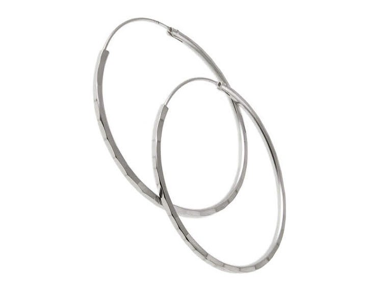 Kolczyki koła 4 cm diamentowane srebro 925 k2218