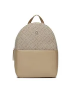 Plecaki - Tommy Hilfiger Plecak Th Jacquard Backpack AW0AW17074 Beżowy - miniaturka - grafika 1