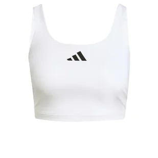 adidas Damski biustonosz treningowy Optime Light Support Bra Tank L Biały - Biustonosze - miniaturka - grafika 1