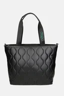 Torebki damskie - Maxi pikowana shopperka Nobo czarna - miniaturka - grafika 1