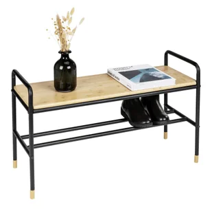 Szafka na buty z bambusową półką, 80 x 50 x 33,5 cm, Loft, WENKO - Szafki na buty - miniaturka - grafika 1
