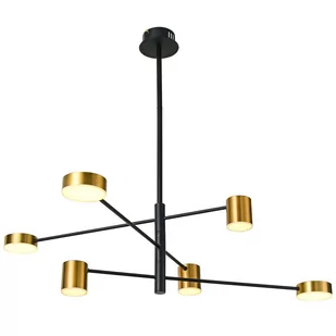 Italux Czarna Lampa Wisząca Remdal PND-16374-8-BK-GD-3K - Lampy sufitowe - miniaturka - grafika 1