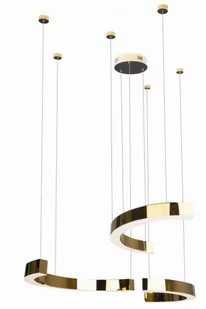 Maxlight LAMPA wisząca LOTUS P0394 metalowa OPRAWA zwis LED 40W 3000K glamour złoty P0394 - Lampy sufitowe - miniaturka - grafika 1