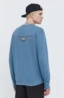 Bluzy męskie - Billabong bluza męska kolor niebieski z nadrukiem ABYSF00120 - miniaturka - grafika 1