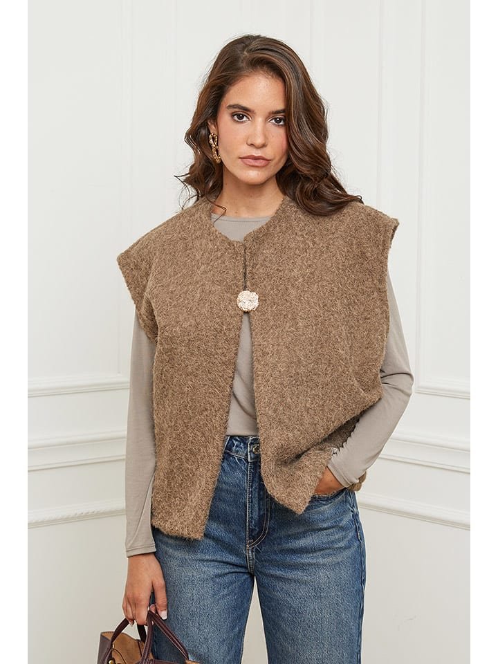 L'armoire de Suzette Kamizelka w kolorze szarobrązowym