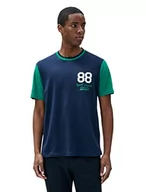 Koszulki męskie - Koton Męski t-shirt z nadrukiem Varsity Crew Neck Short Sleeve Cotton T-Shirt, Granatowy (716), S - miniaturka - grafika 1