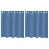 Zasłony - vidaXL Zasłony woalowe z przelotkami 2 szt. Royal Blue - miniaturka - grafika 1