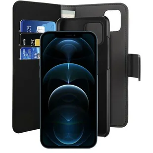 PURO Wallet Detachable - Etui 2w1 iPhone 12 Pro Max (czarny) - Etui i futerały do telefonów - miniaturka - grafika 1