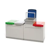Kosze biurowe - B2B Partner Zestaw koszy na śmieci segregowane EKOMODUL, 4x 15 l 10112-02 - miniaturka - grafika 1