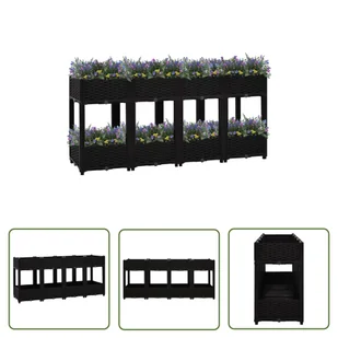 The Living Store Donica do podniesionej rabaty - 160x40x71 cm - polipropylen - Podwyższona Donica - Donice - miniaturka - grafika 1