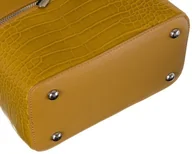 Plecaki - Mały plecak damski z odszyciem we wzór skóry krokodyla David Jones - miniaturka - grafika 1