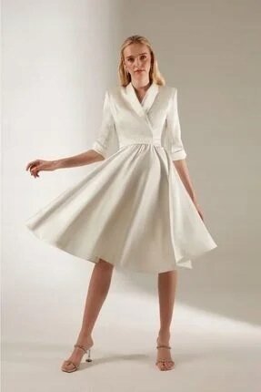 ELEGANCKA SUKIENKA WIECZOROWA ROZKLOSZOWANA Z KOŁNIERZYKIEM 44 5HA*
