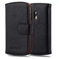 Etui i futerały do telefonów - Etui Do Samsung Galaxy S3 MINI w Pokrowiec CZARNY GRAFIT Magnet Obudowa Ochronny Case Cover Cadorabo - miniaturka - grafika 1