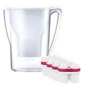 Dzbanki filtrujące - Dzbanek filtrujący wodę BWT Aqualizer Home 2.7L Biały manualny + 4 wkłady magnezowe - miniaturka - grafika 1