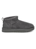 Botki damskie - UGG Botki w kolorze szarym z wełny jagnięcej - miniaturka - grafika 1