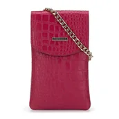 Torebki damskie - Minitorebka skórzana z łańcuszkiem - miniaturka - grafika 1