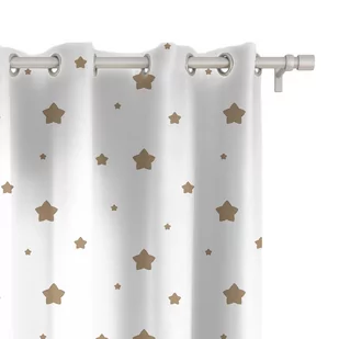 Zasłona dla dzieci BUNNY BLISS wzór D249 | gwiezdne zajączki 150 x 300 cm tkanina zaciemniająca - Firany i zasłony dla dzieci - miniaturka - grafika 1