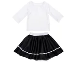 Stroje karnawałowe - ZESTAW GALOWY BIAŁO-CZARNY 134-140 2el - miniaturka - grafika 1