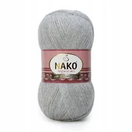 Pasmanteria - Włóczka NAKO ANGORA LUKS 100g kolor 195/szary melanż - miniaturka - grafika 1