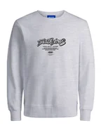 Bluzy męskie - Jack & Jones Bluza w kolorze jasnoszarym - miniaturka - grafika 1