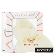 Rollery do masażu - Crystallove Crystallove Płytka do Masażu Twarzy Gua Sha z Bursztynu Mlecznego Oczyszcza z toksyn, poprawia krążenie 1 szt. - miniaturka - grafika 1