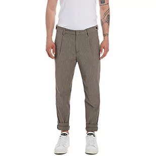 Replay Spodnie męskie ze stretchem, 010 Light Brown, 28W / 30L - Spodnie męskie - miniaturka - grafika 1