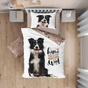 Pościel bawełniana, FARO, Best Friends Border Collie, 160x200+70x80, Pies - Pościel - miniaturka - grafika 1