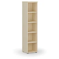 Regały biurowe - Regał biurowy PRIMO WOOD, 1781 x 400 x 420 mm, brzoza - miniaturka - grafika 1