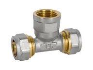 Łączniki, trójniki, kształtki - Diamond Trójnik Pex-Al-Pex Chrom 1/2-16*16 Dziewczynka D1/2*16*16TD 5907547618253 - miniaturka - grafika 1