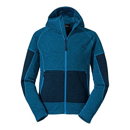 Schöffel Męska bluza z kapturem Cambrai M, lekka i oddychająca kurtka polarowa, ciepła kurtka męska z dwoma kieszeniami na zamek błyskawiczny