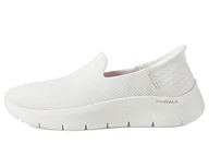 Kapcie damskie - Skechers Damskie kapcie Go Walk Flex, białe wykończenie z materiału/wykończenia, rozmiar 5, Wykończenie z białego materiału, 38 EU - miniaturka - grafika 1