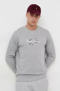 Pepe Jeans bluza bawełniana Roswell męska kolor szary z nadrukiem - Bluzy męskie - miniaturka - grafika 1