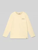 Koszulki dla chłopców - Bluzka z długim rękawem i nadrukiem z logo - miniaturka - grafika 1