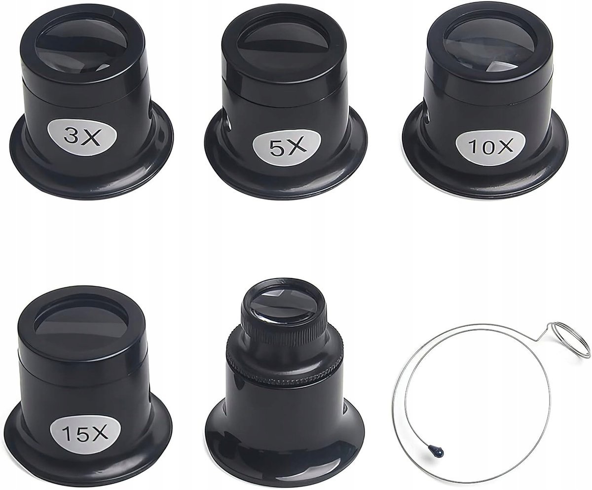 LUPA ZEGARMISTRZOWSKA JUBILERSKA 6x BIŻUTERIA 20x POWIĘKSZENIE MONOKULAROWA