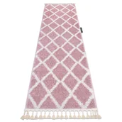 Dywany - Dywan, Chodnik BERBER TROIK - do kuchni, przedpokoju, na korytarz różowy 60x300 cm - miniaturka - grafika 1