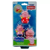 Zabawki do kąpieli - Tomy Świnka Peppa Figurki do wody z Świnką Tatą 3szt - miniaturka - grafika 1